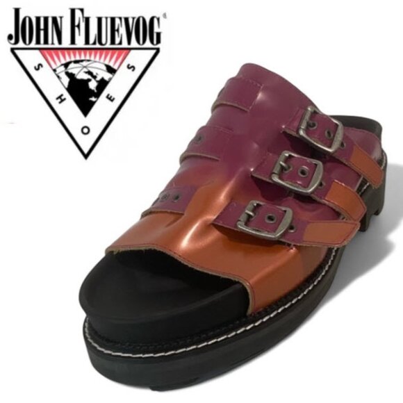 John Fluevog Sandals 7th Heaven Ora Angel Sole Sandal Rose Men's 9 - Picture 1 of 12